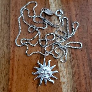 Sterling Silver Sun Necklace